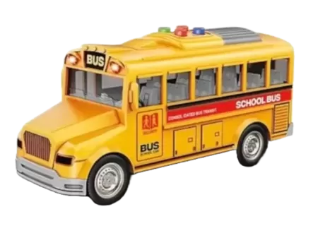Battery Operated Yellow School Bus Toy – Realistic Lights & Sounds