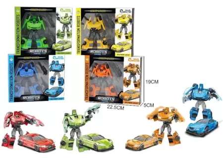 Transforming Robot Cars – Set of 4 Assorted