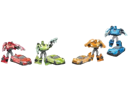 Transforming Robot Cars – Set of 4 Assorted