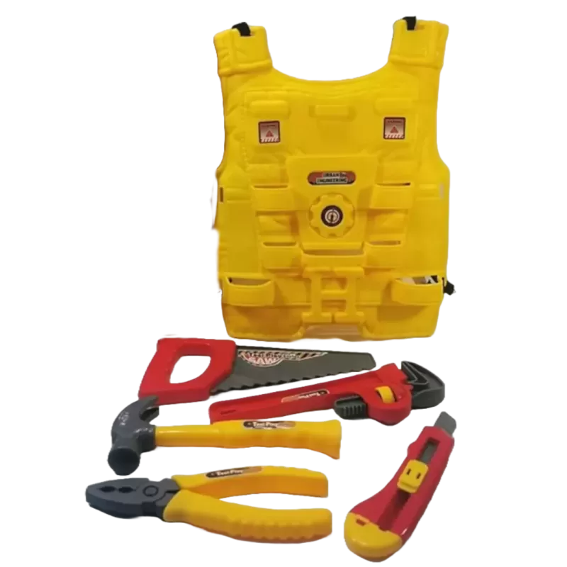 Kids Meshbag Tool Set with Vest – Construction Role Play Toy Kids Meshbag Tool Set with Vest – Construction Role Play Toy