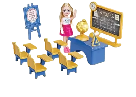 School & Hospital Playset with Doll – Educational & Imaginative Toy
