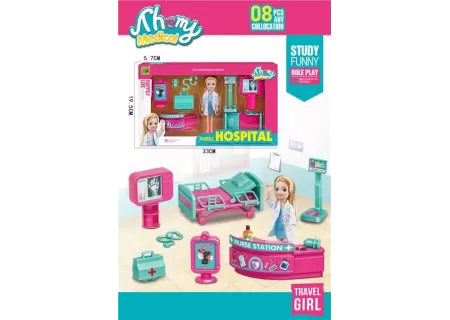 School & Hospital Playset with Doll – Educational & Imaginative Toy