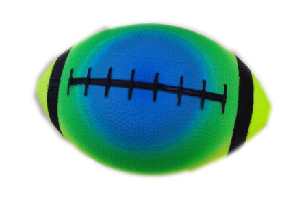 Neon Rugby Ball - 8 Inch Hard Plastic for Outdoor Play