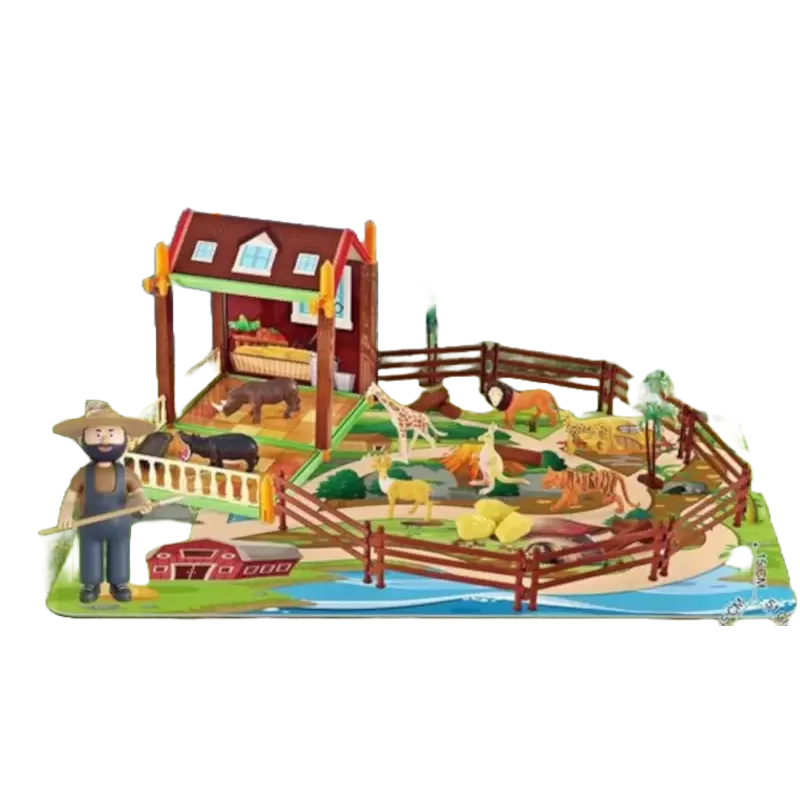Farm House Barn Playset with Accessories – 68 Piece Toy Set