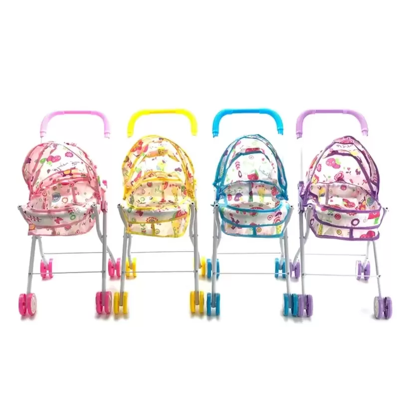 PBH 4-Wheel Metal Doll Pram – Sturdy Toy Stroller (Assorted Colors) PBH 4-Wheel Metal Doll Pram – Sturdy Toy Stroller (Assorted Colors)