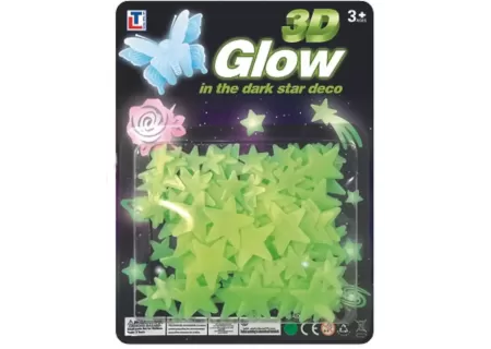 3D Glow in the Dark Stars - Luminous Wall & Ceiling Stickers for Kids'