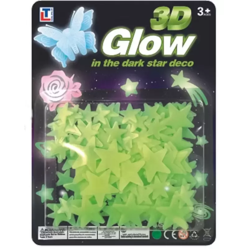 3D Glow in the Dark Stars - Luminous Wall & Ceiling Stickers for Kids' 3D Glow in the Dark Stars - Luminous Wall & Ceiling Stickers for Kids'