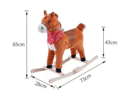 Rocking Horse Light and Dark Brown - Classic Ride-On Toy for Kid
