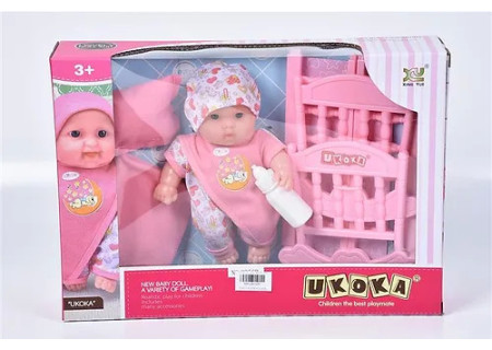 Doll and Cot Toy Set