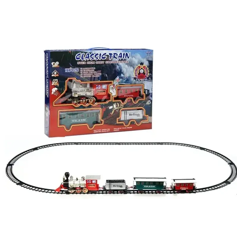 Battery Operated Classic Train Set – 16 Pcs Toy for Boys & Girls Battery Operated Classic Train Set – 16 Pcs Toy for Boys & Girls