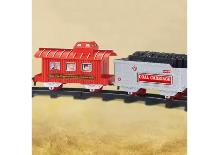 Classic Train Railway Set for Kids with Real Steam Function – Toy Trai