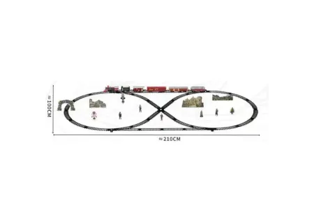 Battery Operated Metal Classic Train Set – Vintage Style Toy Railway f