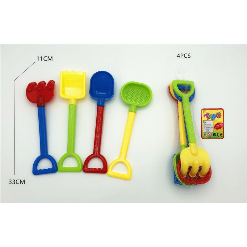 Meshbag Spades Set - 4pcs Beach Sand Tools Meshbag Spades Set - 4pcs Beach Sand Tools