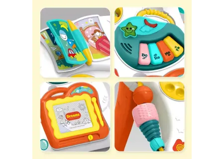 Baby Music Walker with Interactive Drawing Board & Accessories