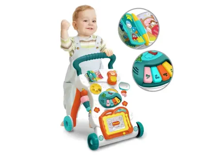 Baby Music Walker with Interactive Drawing Board & Accessories