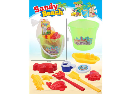 See Through Bucket Set - Assorted Colors Beach Toy Set
