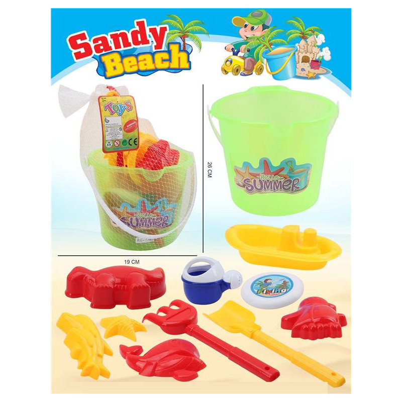 See Through Bucket Set - Assorted Colors Beach Toy Set See Through Bucket Set - Assorted Colors Beach Toy Set