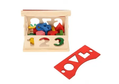 Wooden Toy House Shape & Number Sorter – Educational Learning Puzzle