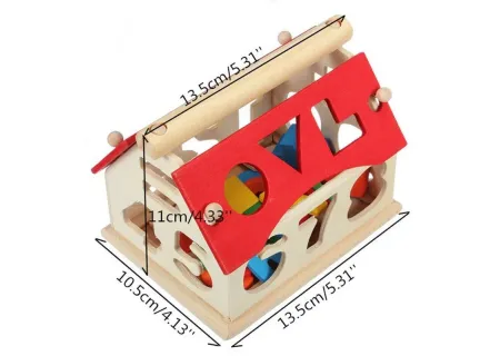Wooden Toy House Shape & Number Sorter – Educational Learning Puzzle
