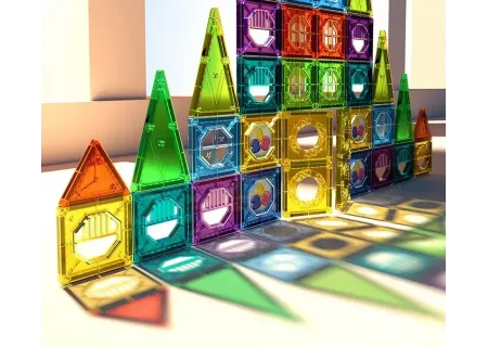 56-Piece Magnetic Tiles Blocks for Creative Building