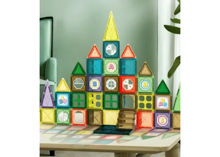 56-Piece Magnetic Tiles Blocks for Creative Building