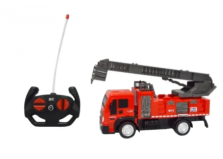 Remote Control Fire Truck Toy – City Rescue Vehicle with Lights & Sire