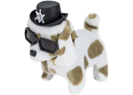 Battery Operated Barking Dog with Sunglasses and Hat