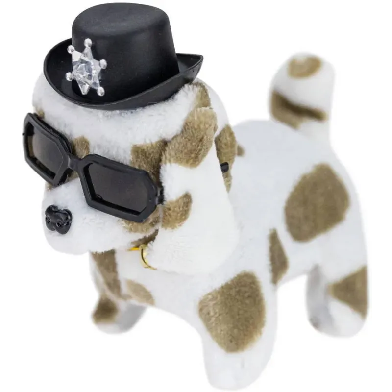Battery Operated Barking Dog with Sunglasses and Hat Battery Operated Barking Dog with Sunglasses and Hat