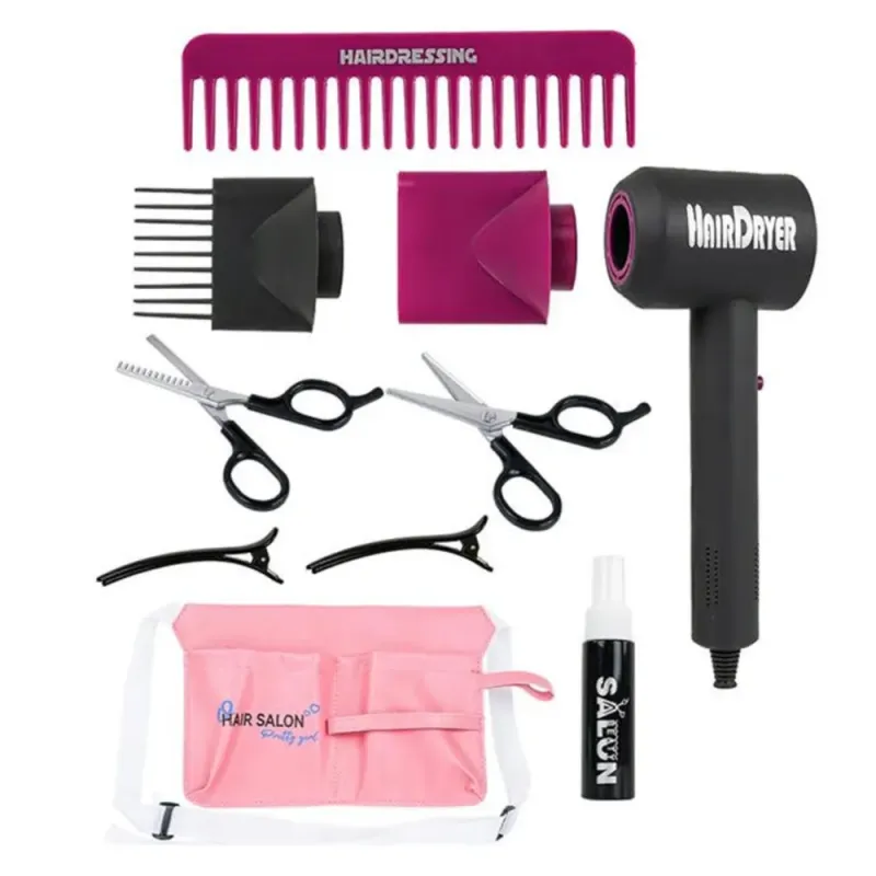 Battery Operated Kids Hairdresser Play Set – Toy Salon Kit for Pretend