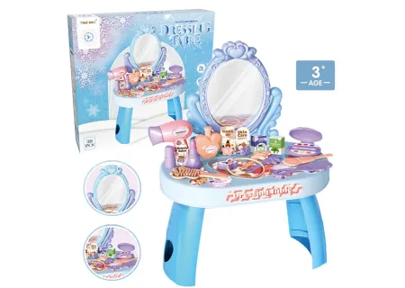 Kids Mini Dressing Table with 30PCS Mirror & Storage – Toy Vanity Set