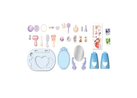 Kids Mini Dressing Table with 30PCS Mirror & Storage – Toy Vanity Set