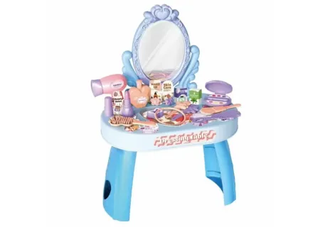 Kids Mini Dressing Table with 30PCS Mirror & Storage – Toy Vanity Set