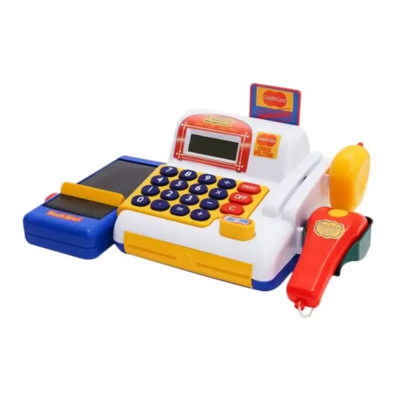 Kids Battery Operated Toy Cash Register with Scanner and Play Money Kids Battery Operated Toy Cash Register with Scanner and Play Money