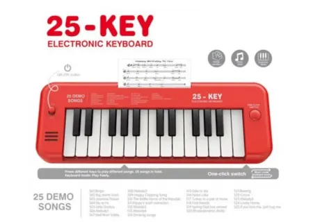 34cm Battery Operated Kids Piano Keyboard with Sound & Music