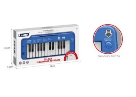 34cm Battery Operated Kids Piano Keyboard with Sound & Music