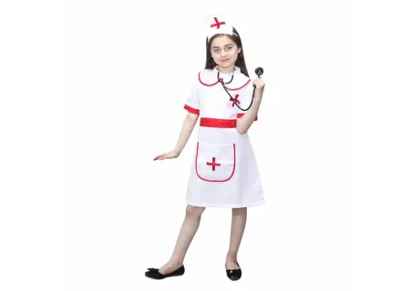 Nurse Outfit for Kids Sizes 4-6/7-10 in Bag for Role Play