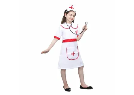 Nurse Outfit for Kids Sizes 4-6/7-10 in Bag for Role Play