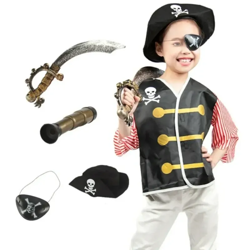 Pirates Costume with Accessories for Costume Play Pirates Costume with Accessories for Costume Play