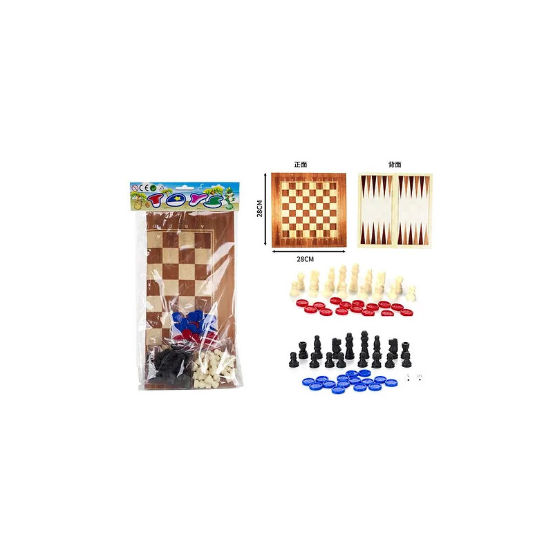 3 in 1 Chess, Checkers, Backgammon Set 3 in 1 Chess, Checkers, Backgammon Set