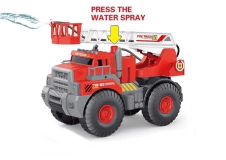 Fire Truck with Water Spray Function - Realistic and Interactive Toy F