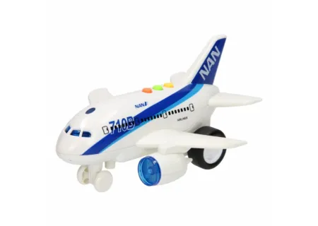 "Battery Operated Friction Toy Plane – Aviation Themed Aircraft for Ki