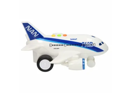 "Battery Operated Friction Toy Plane – Aviation Themed Aircraft for Ki