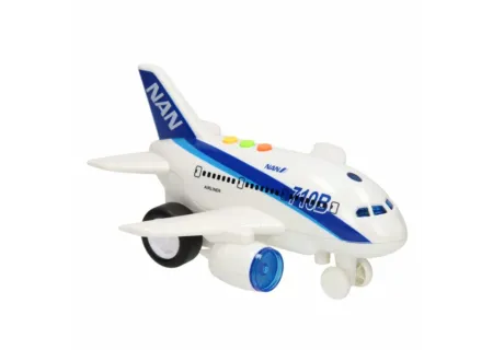 "Battery Operated Friction Toy Plane – Aviation Themed Aircraft for Ki