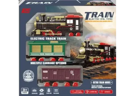 Electric Toy Train with Smoke Function – Realistic Steam Engine for Ch