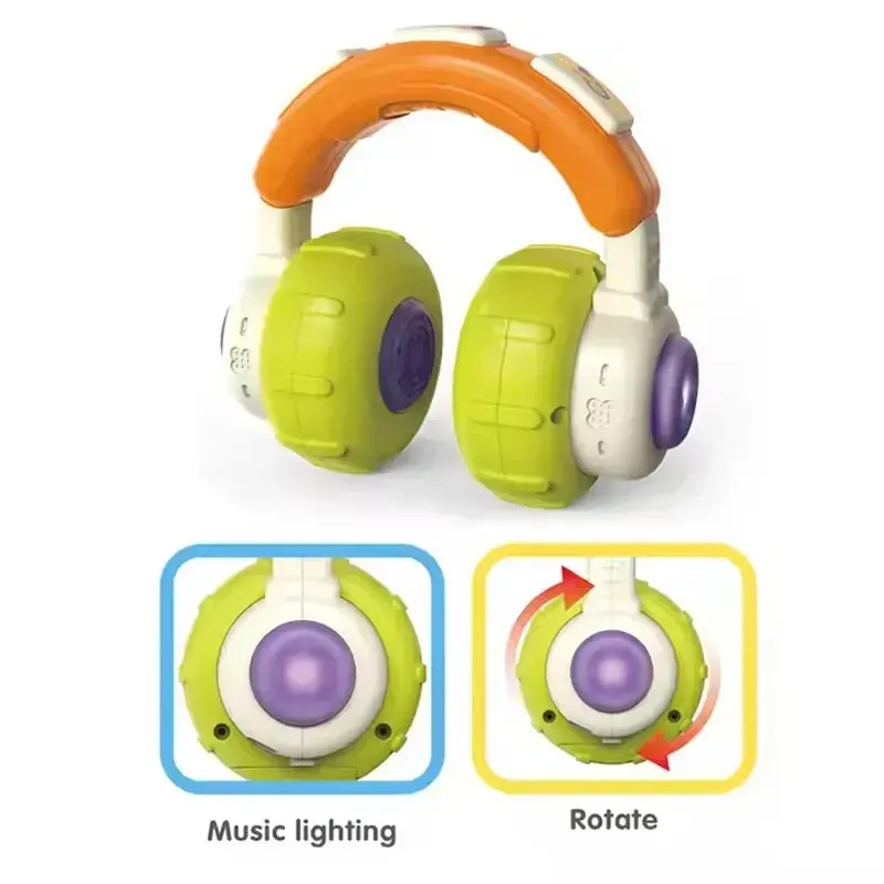 Baby Musical Headphones Toy with Lights, Rotating Function & Battery O Baby Musical Headphones Toy with Lights, Rotating Function & Battery O