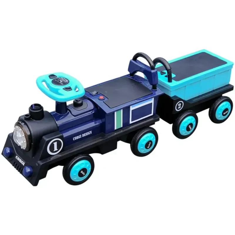 Electric Train Ride-On Toy for 2 Kids Battery Powered - Music & Light Electric Train Ride-On Toy for 2 Kids Battery Powered - Music & Light