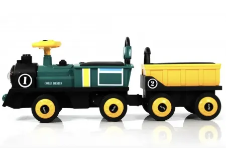 Electric Train Ride-On Toy for 2 Kids  Battery Powered - Music & Light