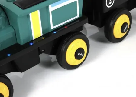 Electric Train Ride-On Toy for 2 Kids  Battery Powered - Music & Light