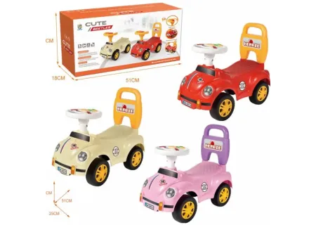 Cute Kids Push Ride-On Car with Music – Toddler Ride Toy