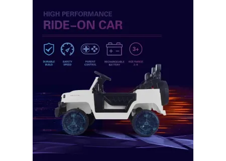 Electric Ride-On Jeep for Toddlers & Kids with Remote – 12V Battery Ca